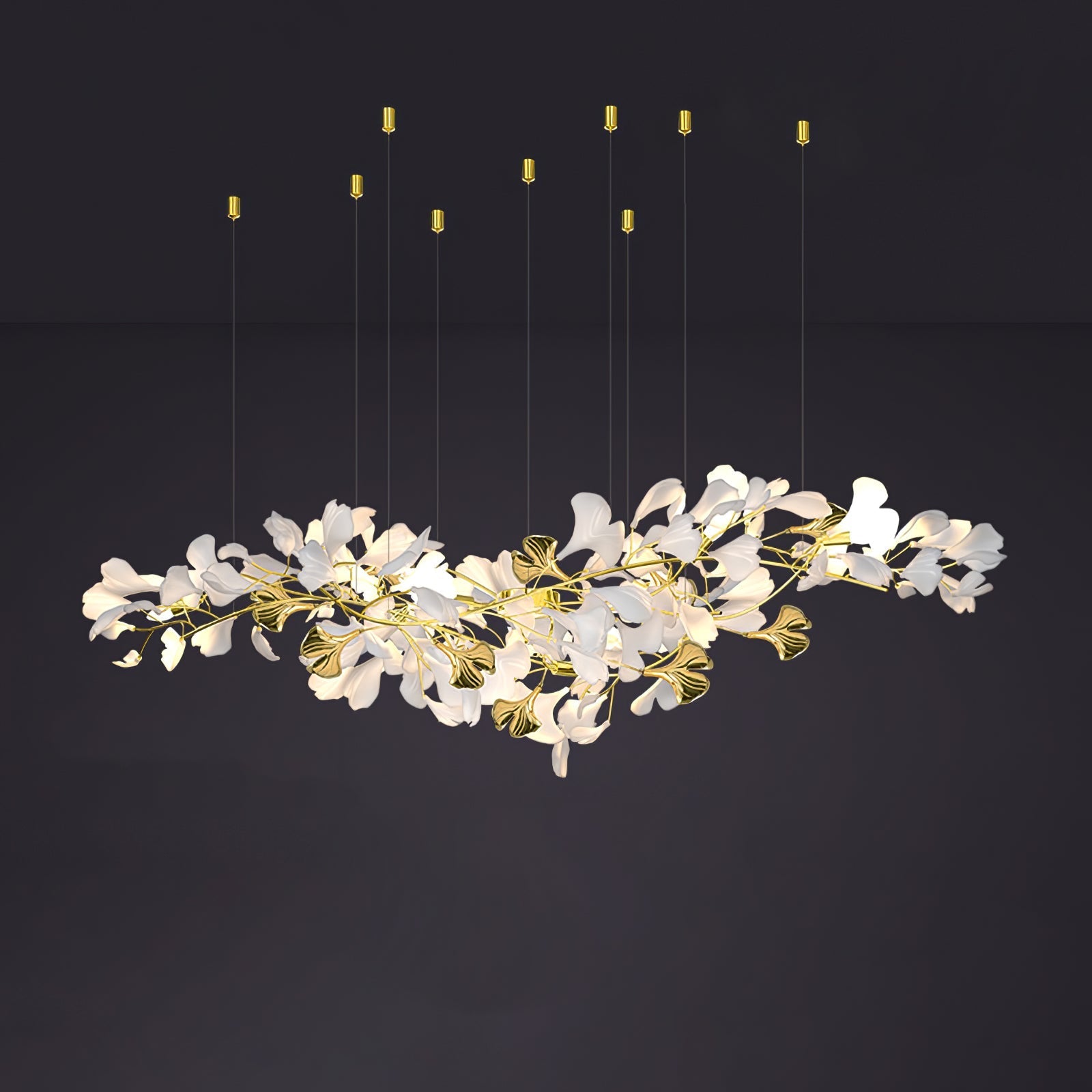 Ilvyniel Gingko Chandelier-Neutral Decor