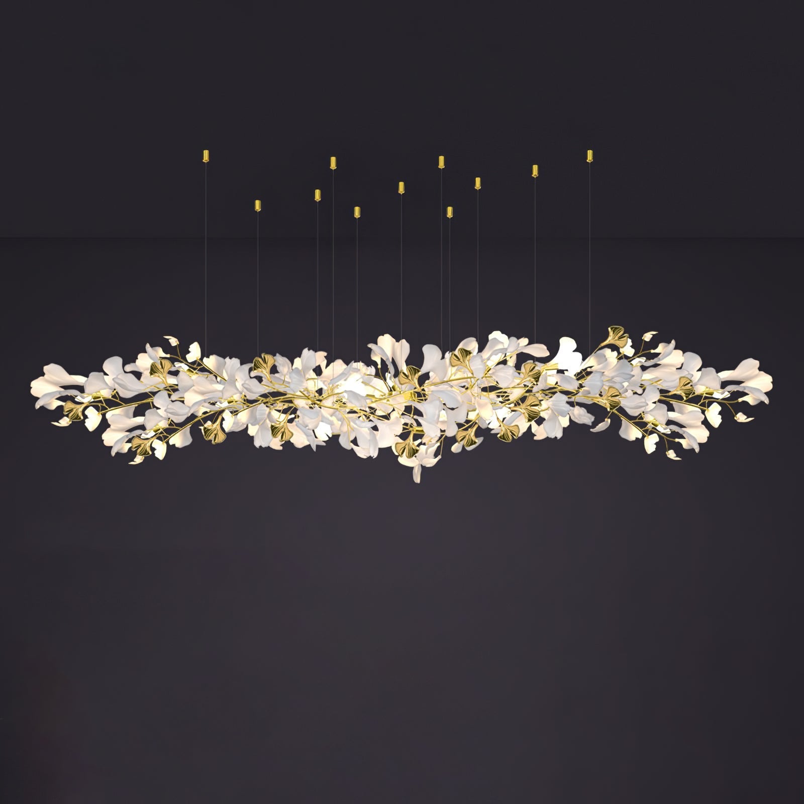 Ilvyniel Gingko Chandelier-Neutral Decor