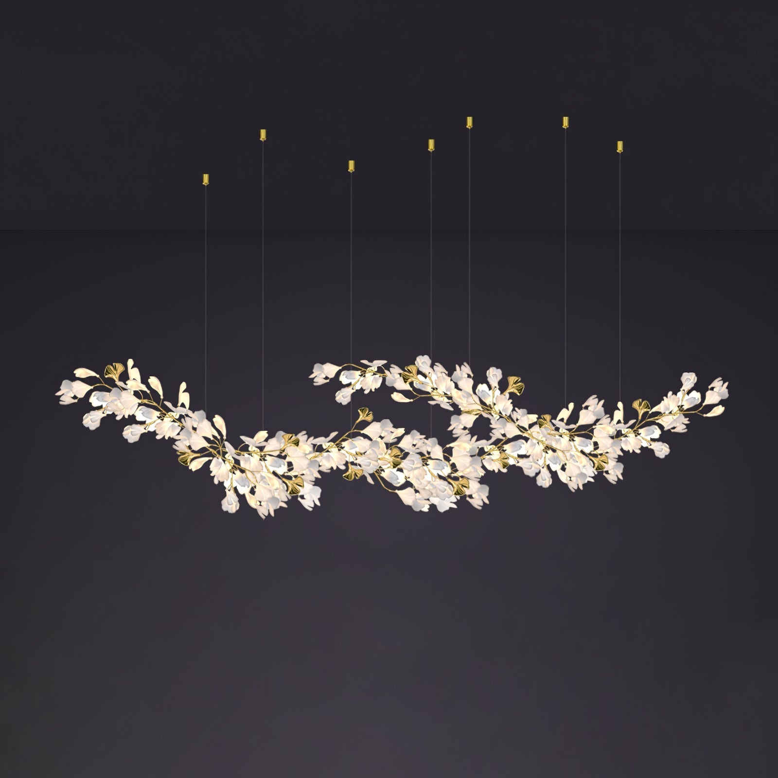 Ilvyniel Gingko Chandelier-Neutral Decor