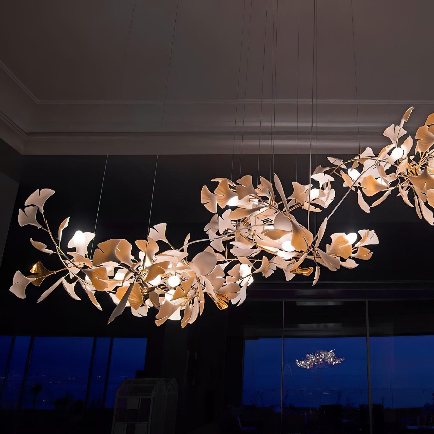 Eurzoris Gingko Leaf Chandelier-Neutral Decor