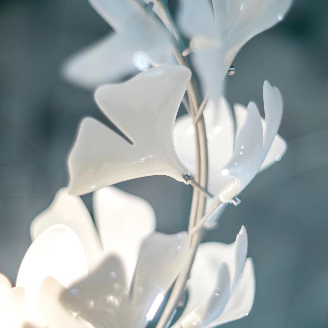 Sorvyn Pendant Lamp Ginkgo Ceramic Brass Floral-Neutral Decor