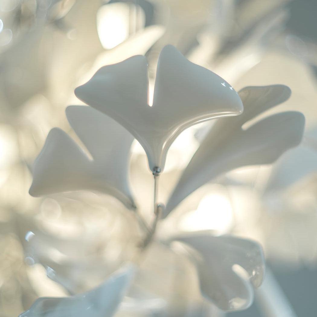 Sorvyn Pendant Lamp Ginkgo Ceramic Brass Floral-Neutral Decor