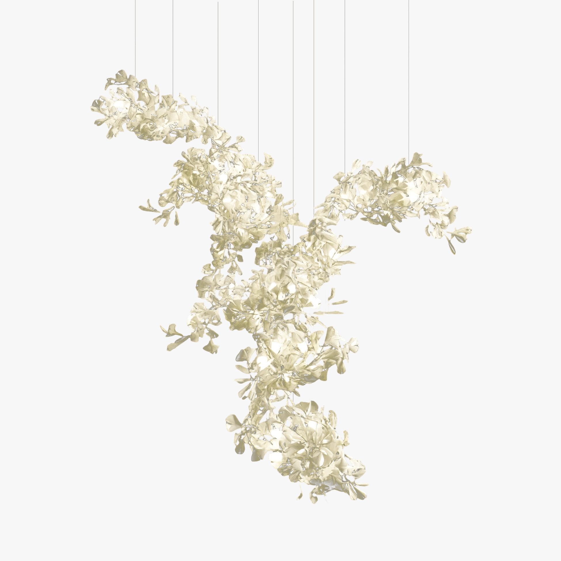 Alvenan Gingko Ceramic Combination Chandelier-Neutral Decor