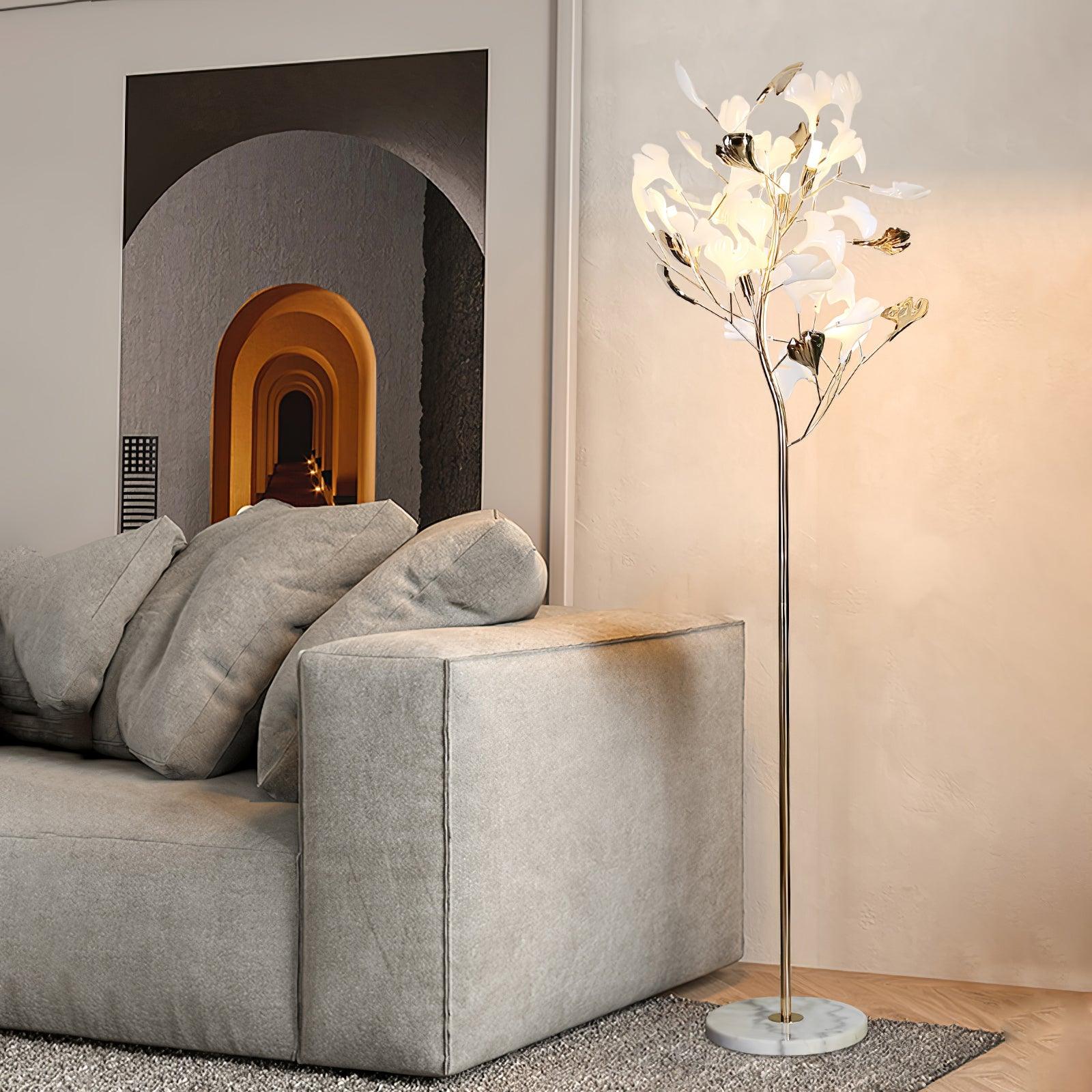 Anoren Luxury Floral Floor Lamp-Neutral Decor