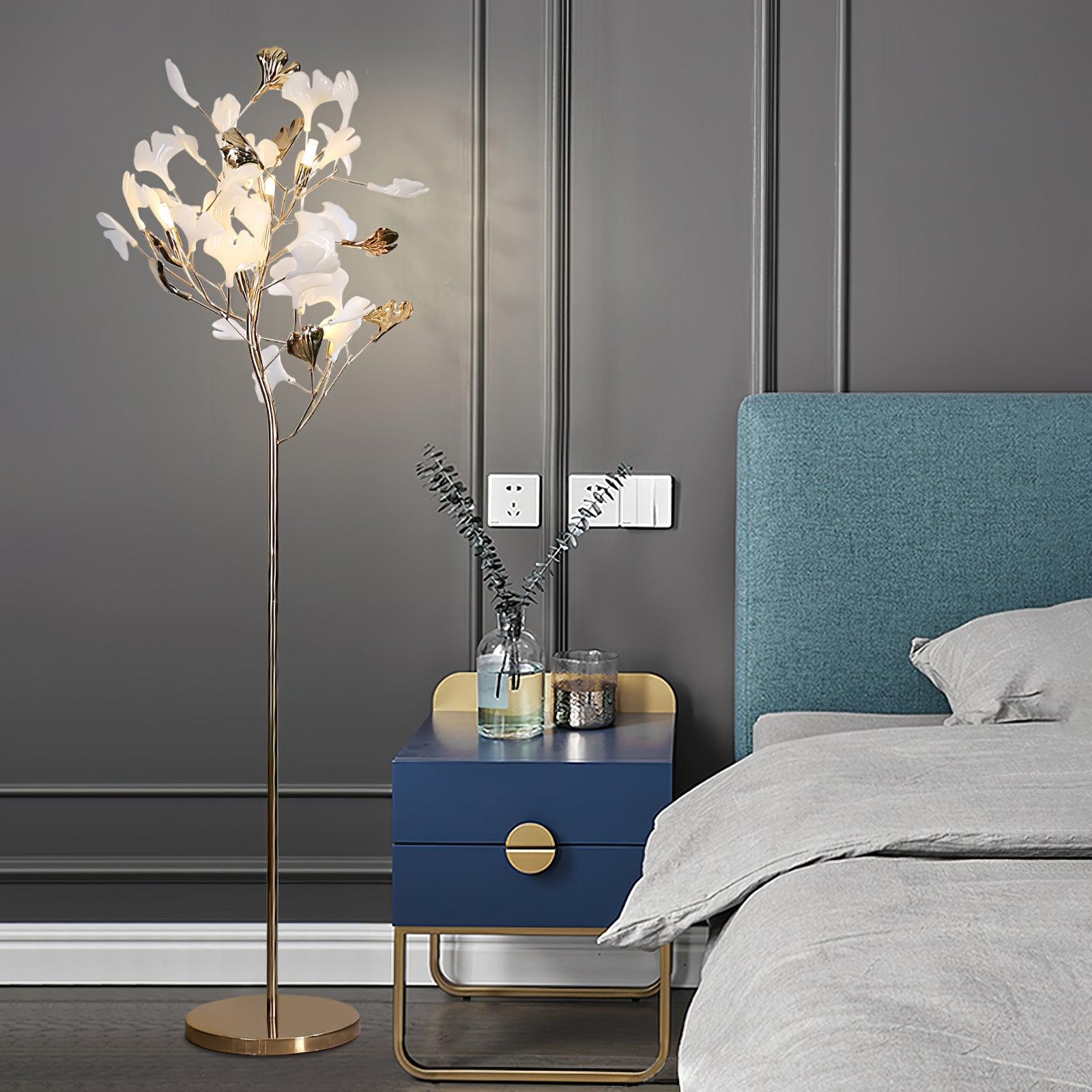 Anoren Luxury Floral Floor Lamp-Neutral Decor