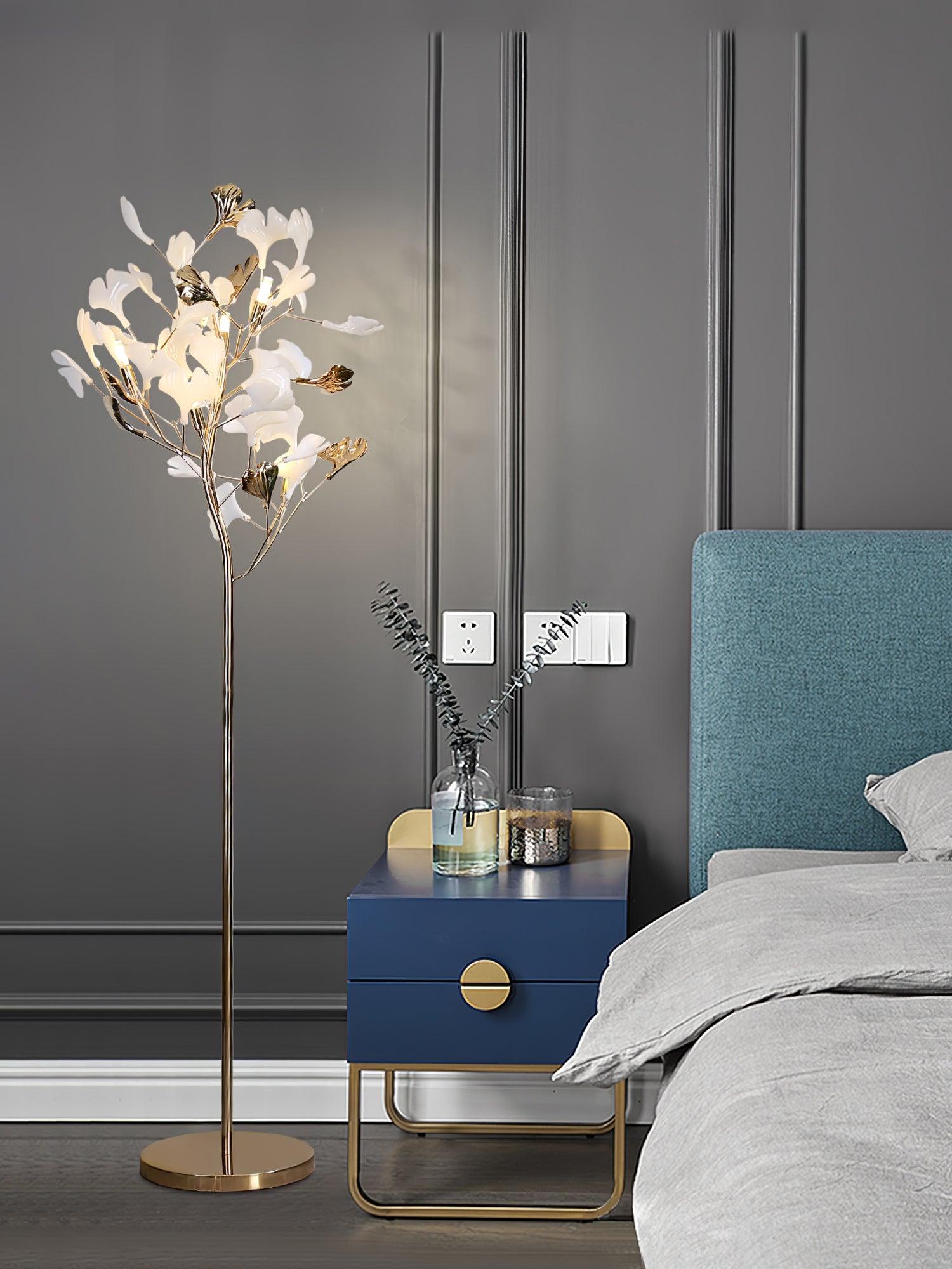 Anoren Luxury Floral Floor Lamp-Neutral Decor