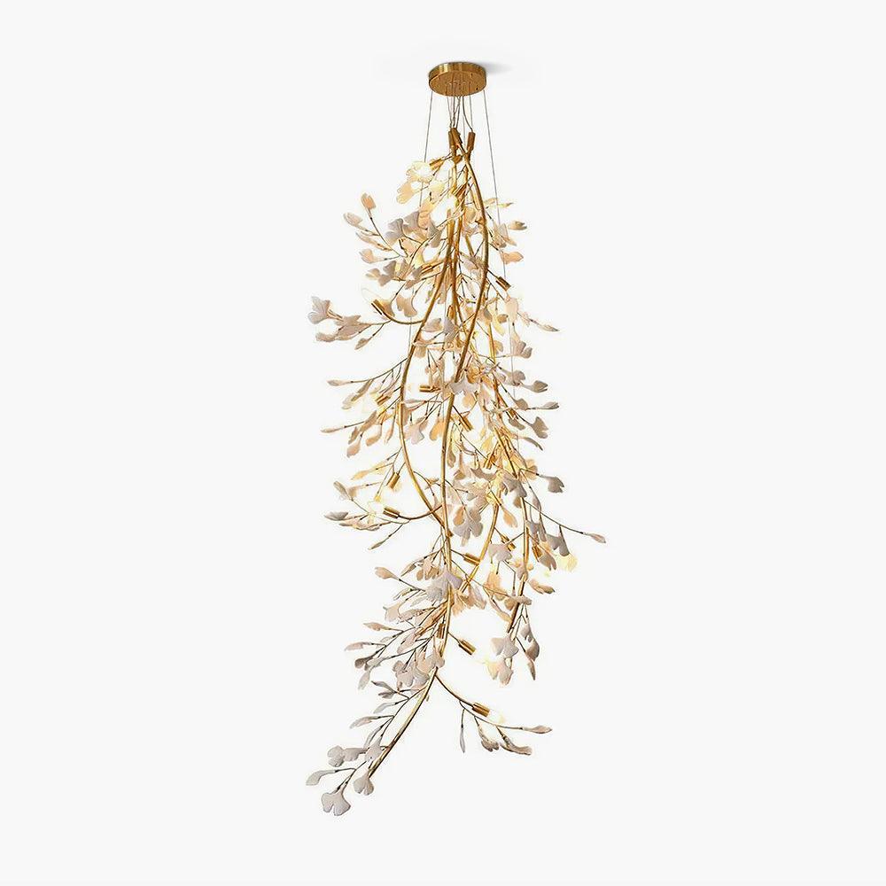Ivmarel Gingko Long Branch Ceramics Chandelier-Neutral Decor