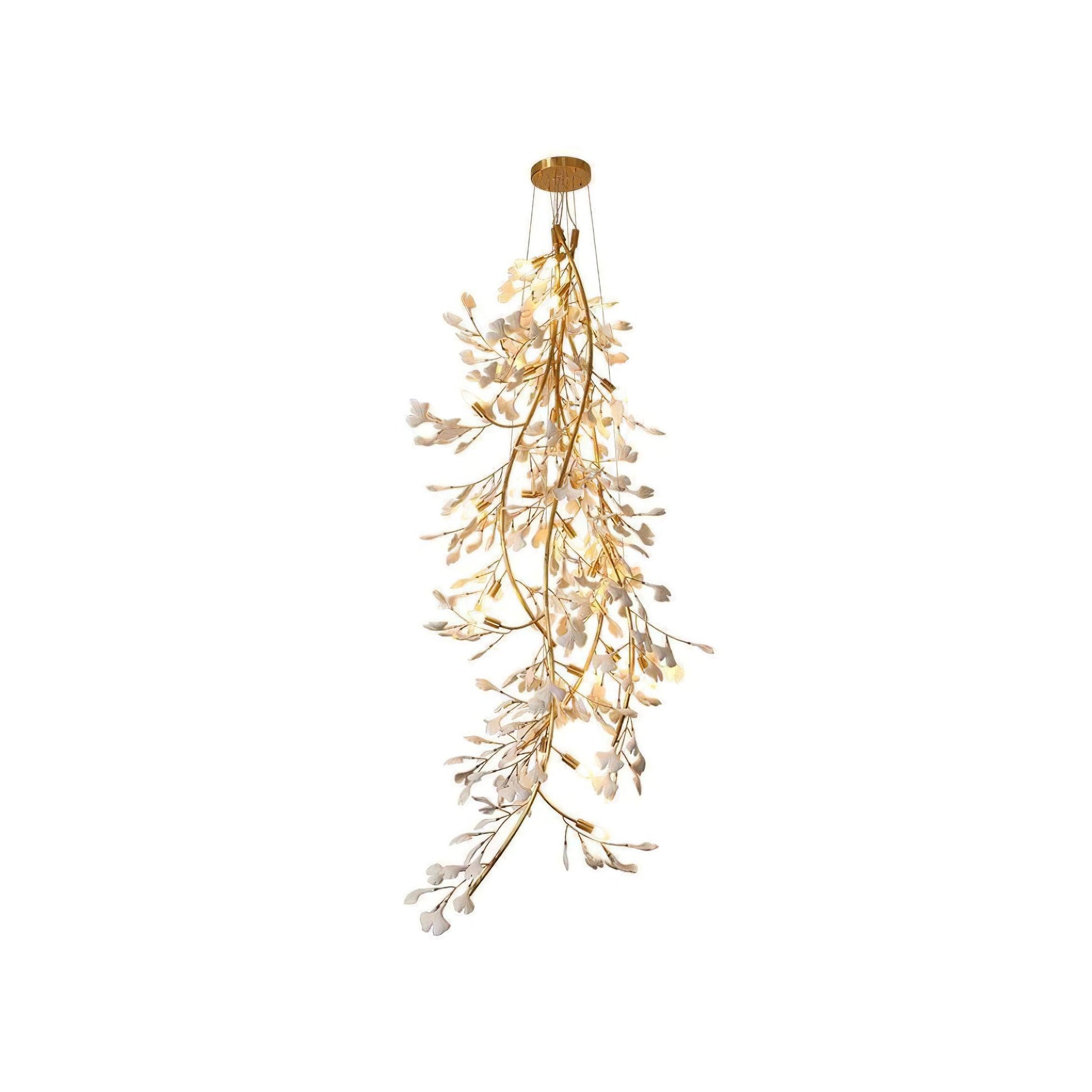 Ivmarel Gingko Long Branch Ceramics Chandelier-Neutral Decor