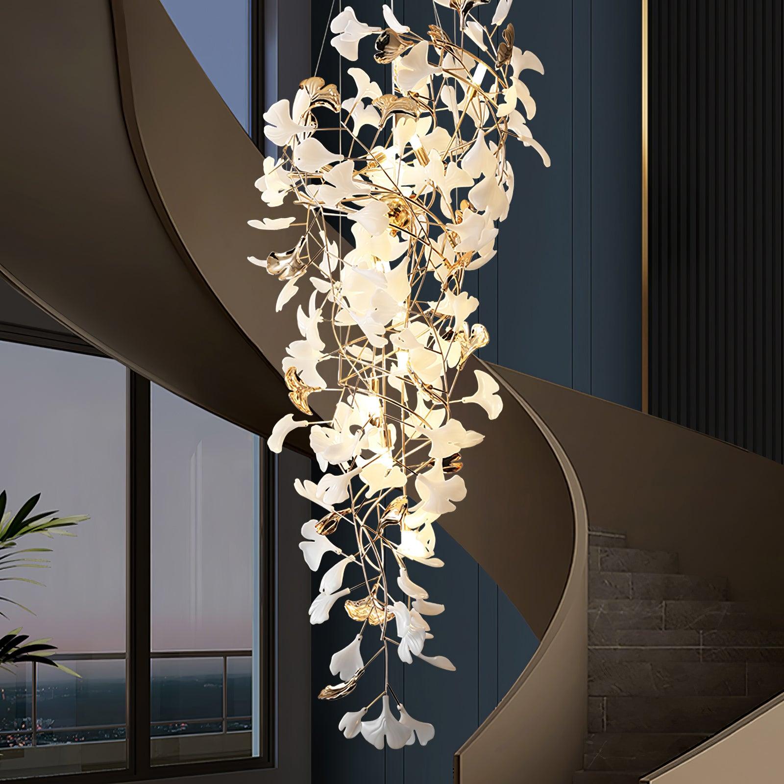 Claire Luxury Gingko Chandelier-Neutral Decor