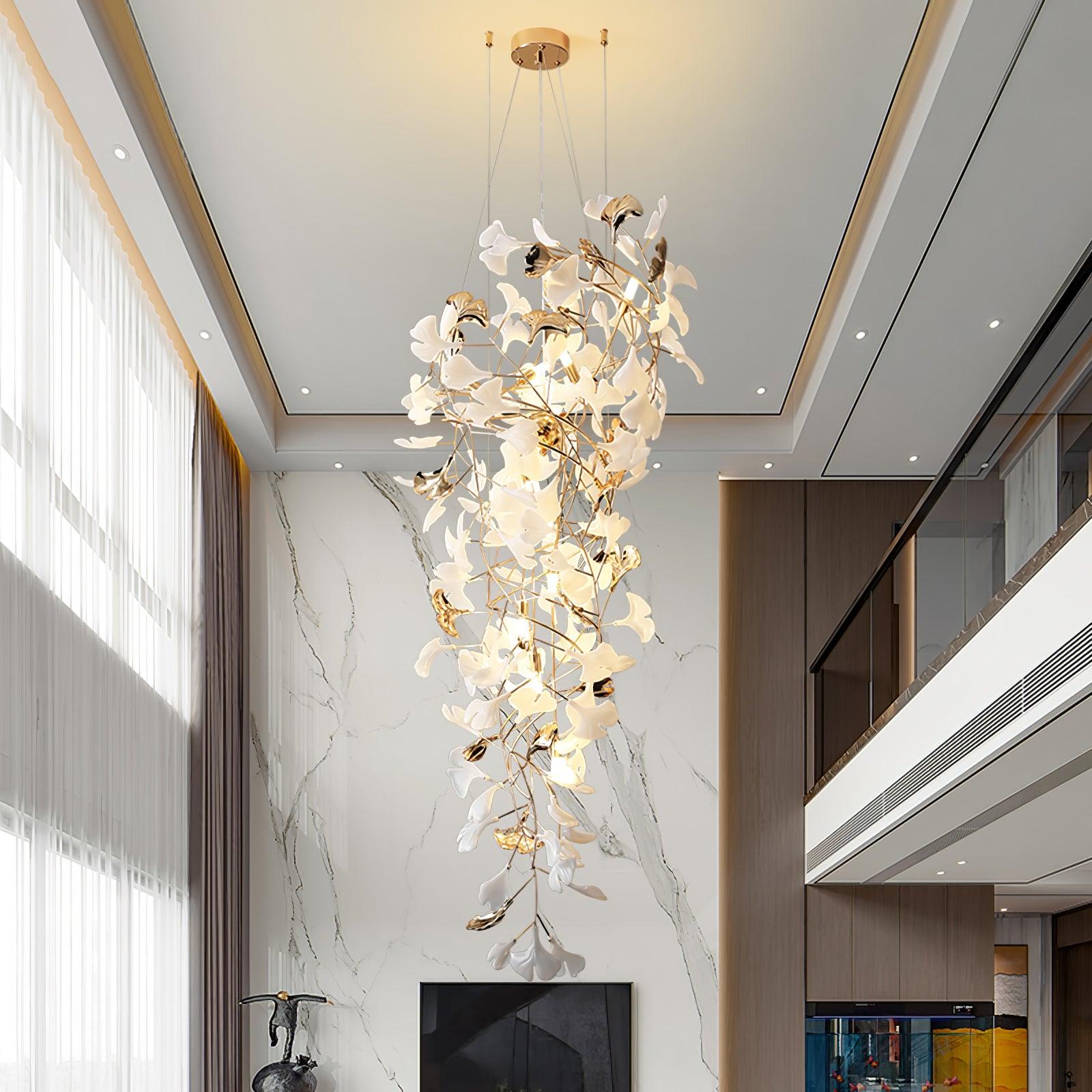 Claire Luxury Gingko Chandelier-Neutral Decor