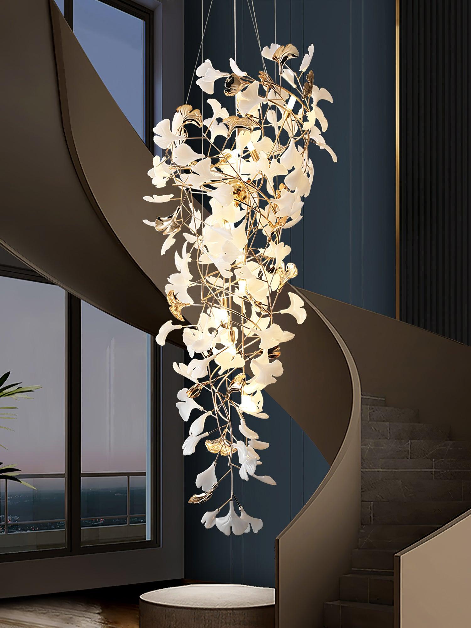 Claire Luxury Gingko Chandelier-Neutral Decor