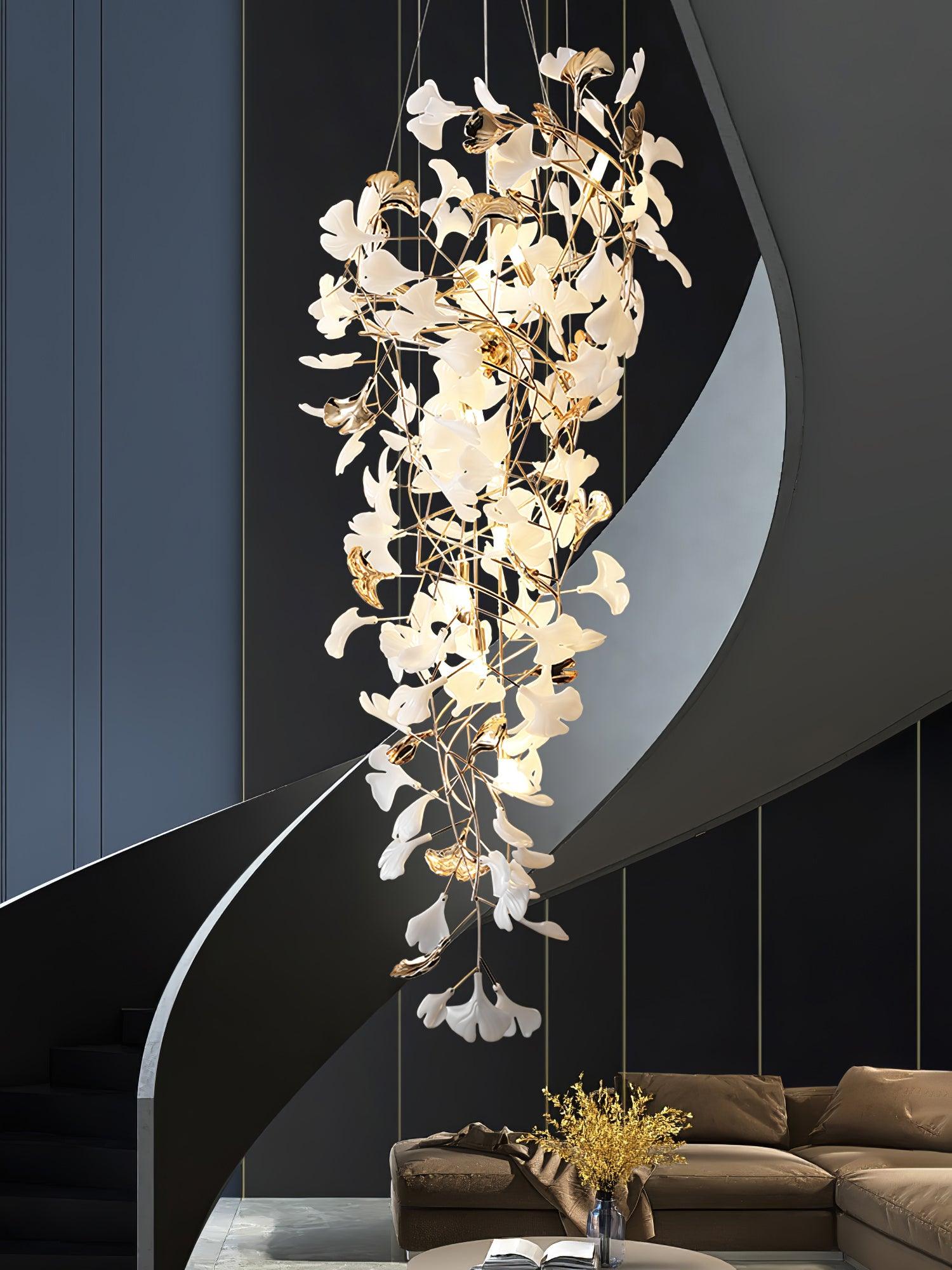 Claire Luxury Gingko Chandelier-Neutral Decor