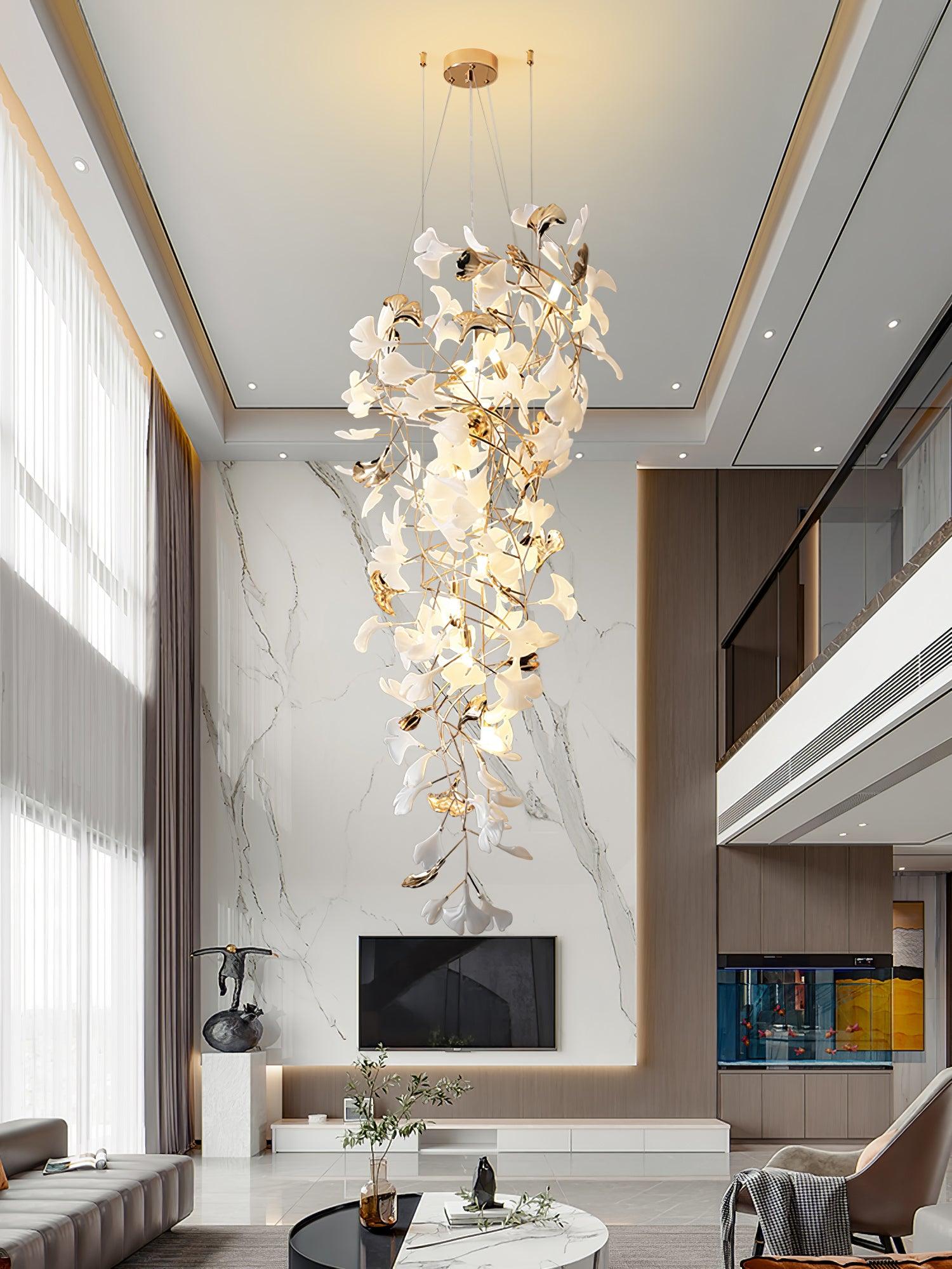 Claire Luxury Gingko Chandelier-Neutral Decor