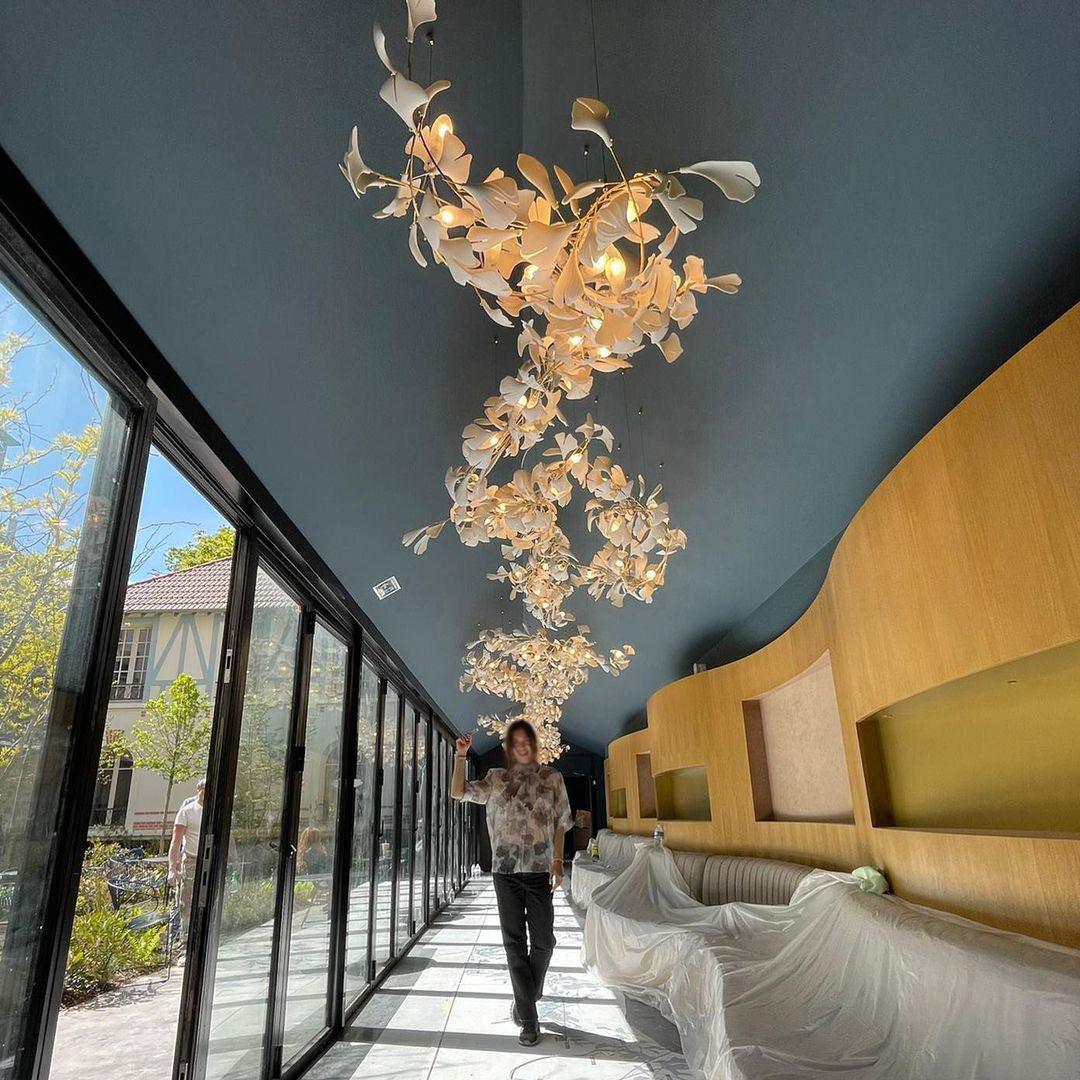 Alvenan Gingko Ceramic Combination Chandelier-Neutral Decor