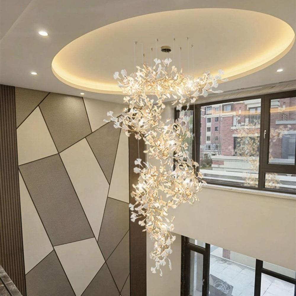 Alvenan Gingko Ceramic Combination Chandelier-Neutral Decor