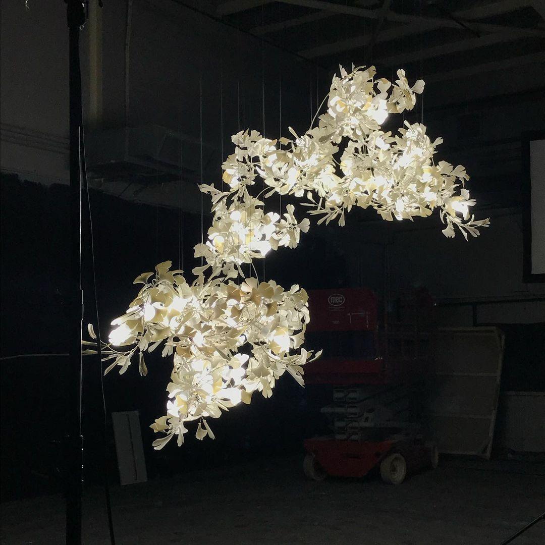 Alvenan Gingko Ceramic Combination Chandelier-Neutral Decor