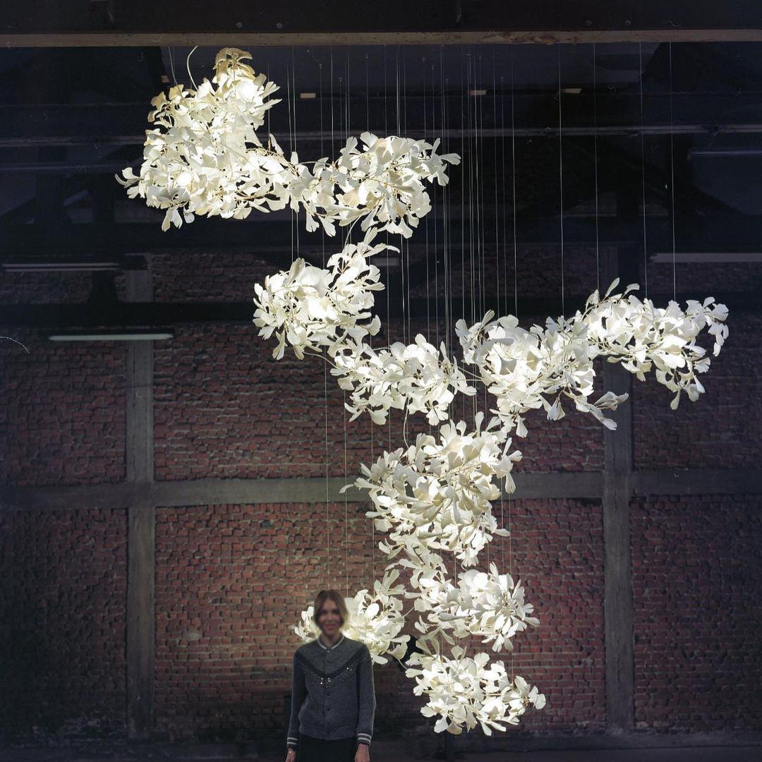 Alvenan Gingko Ceramic Combination Chandelier-Neutral Decor