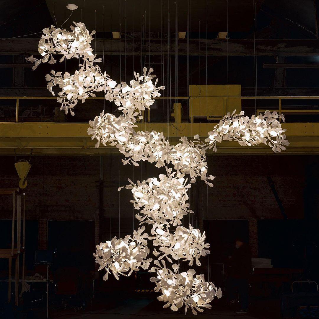Alvenan Gingko Ceramic Combination Chandelier-Neutral Decor