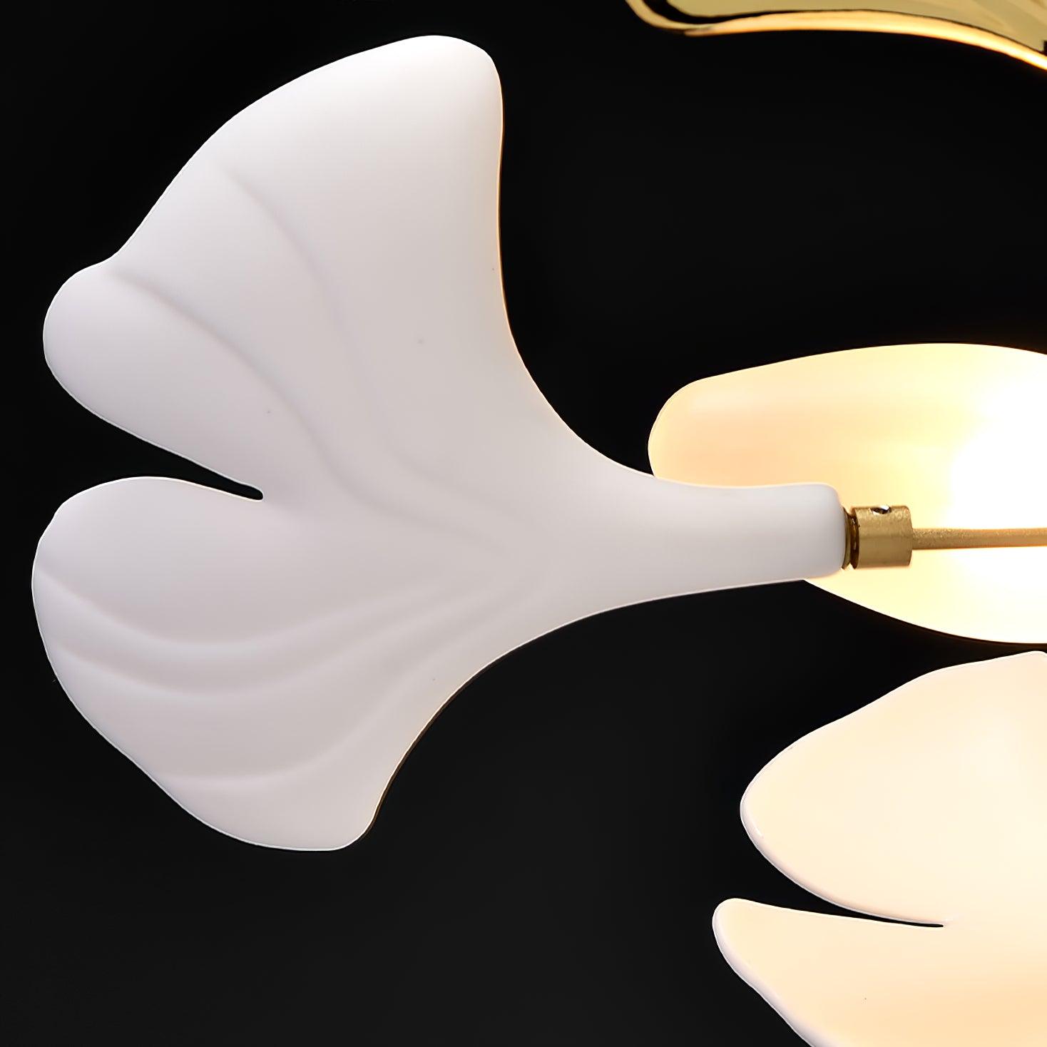 Lustra Chandelier Ceramic Gingko Petal-Neutral Decor