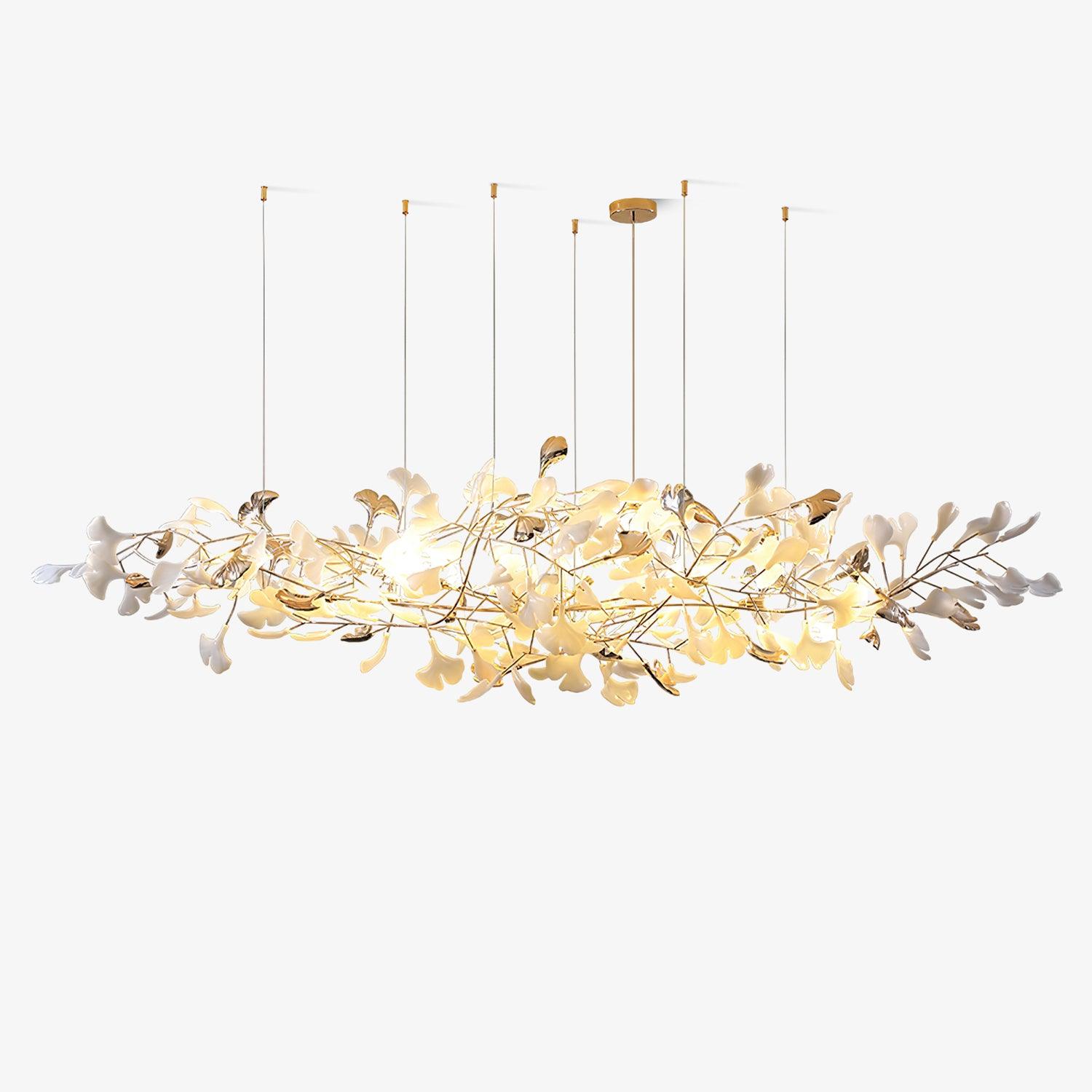 Sovell Postmodern Luxury Ginkgo Cloud Ceramics Chandelier-Neutral Decor
