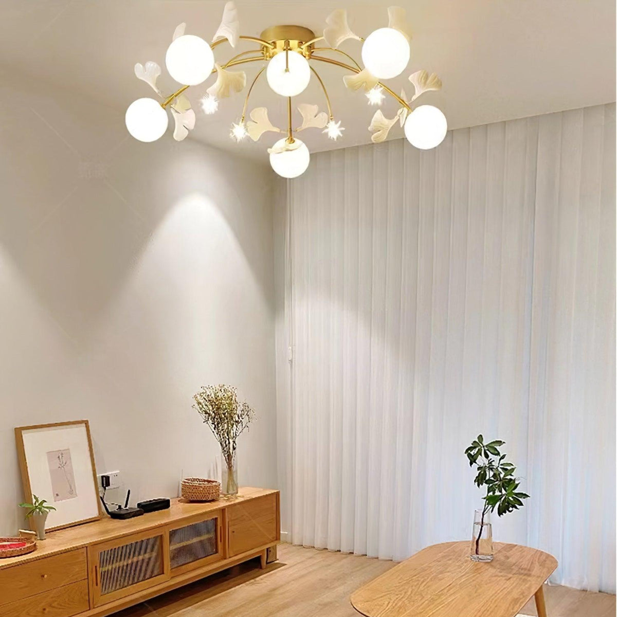 Olivia Nordic Multi Globe Metal/Ceramic Flush Mount Ceiling Light, White/Gold - Neutral Decor