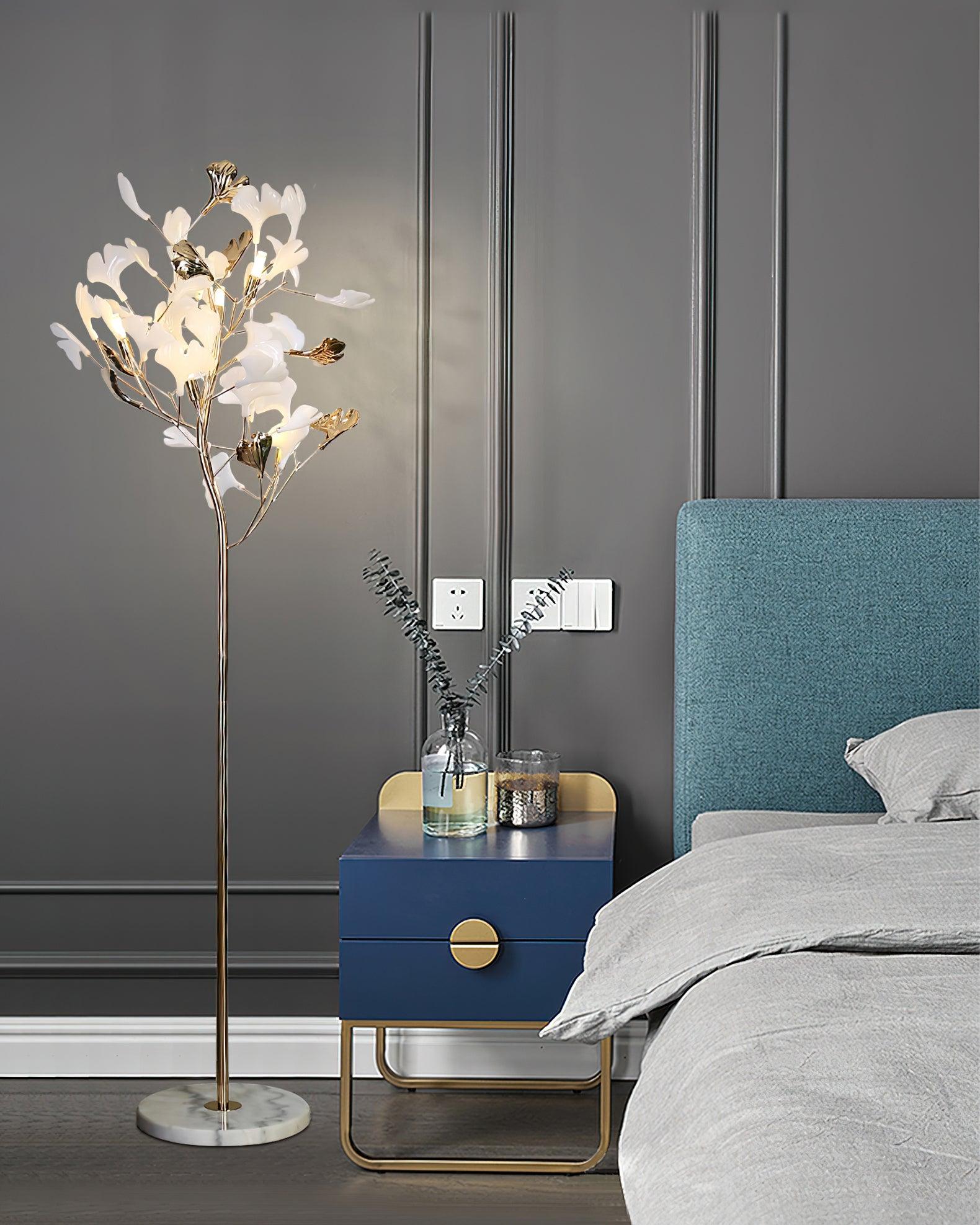 Anoren Luxury Floral Floor Lamp-Neutral Decor
