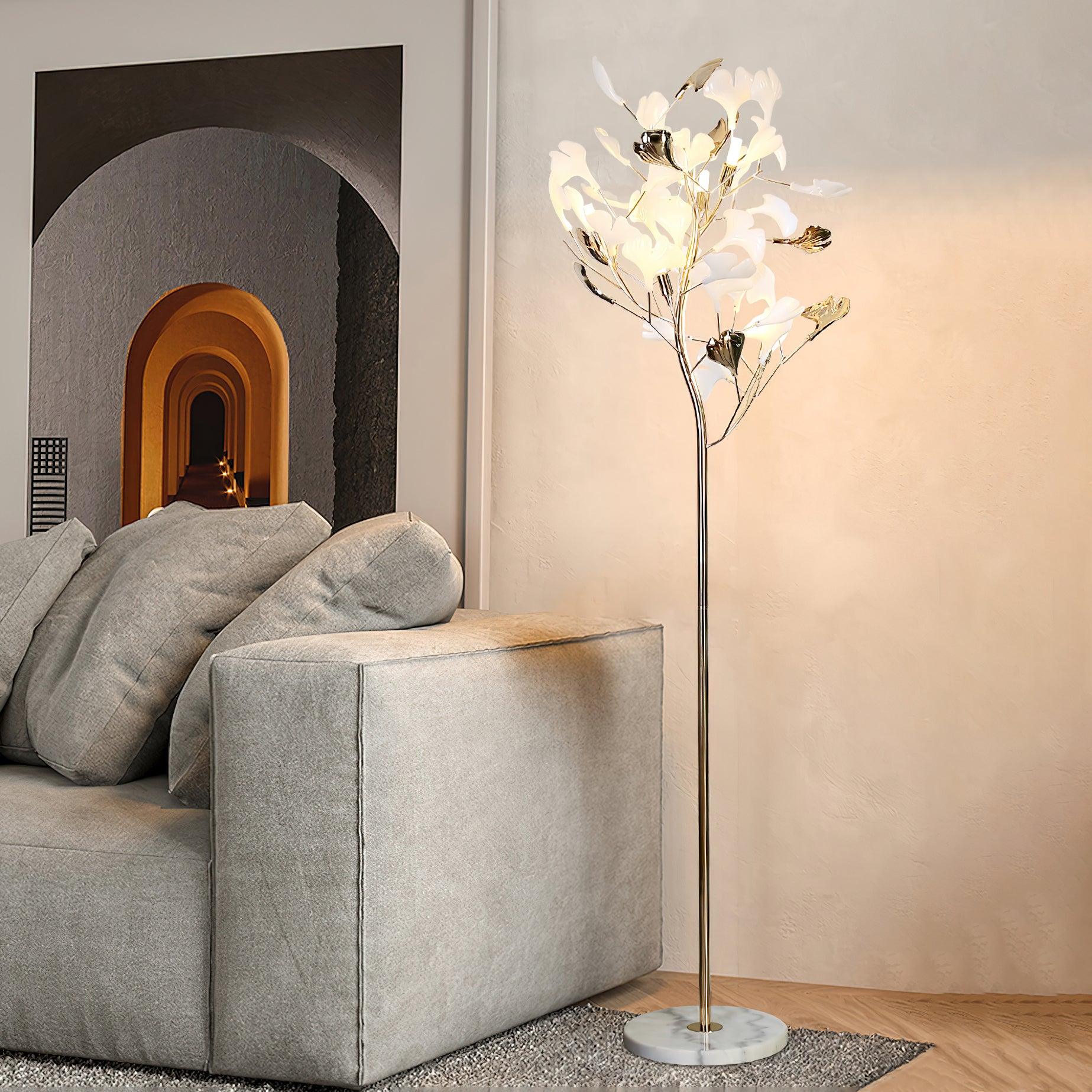 Anoren Luxury Floral Floor Lamp-Neutral Decor