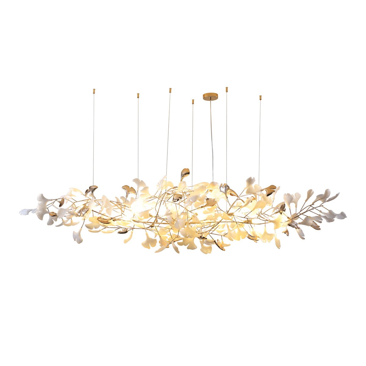 Sovell Postmodern Luxury Ginkgo Cloud Ceramics Chandelier-Neutral Decor