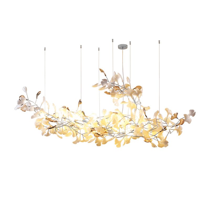 Sovell Postmodern Luxury Ginkgo Cloud Ceramics Chandelier-Neutral Decor