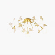 Vevely Ceiling Lamp Ginkgo Glass for Living Room-Neutral Decor