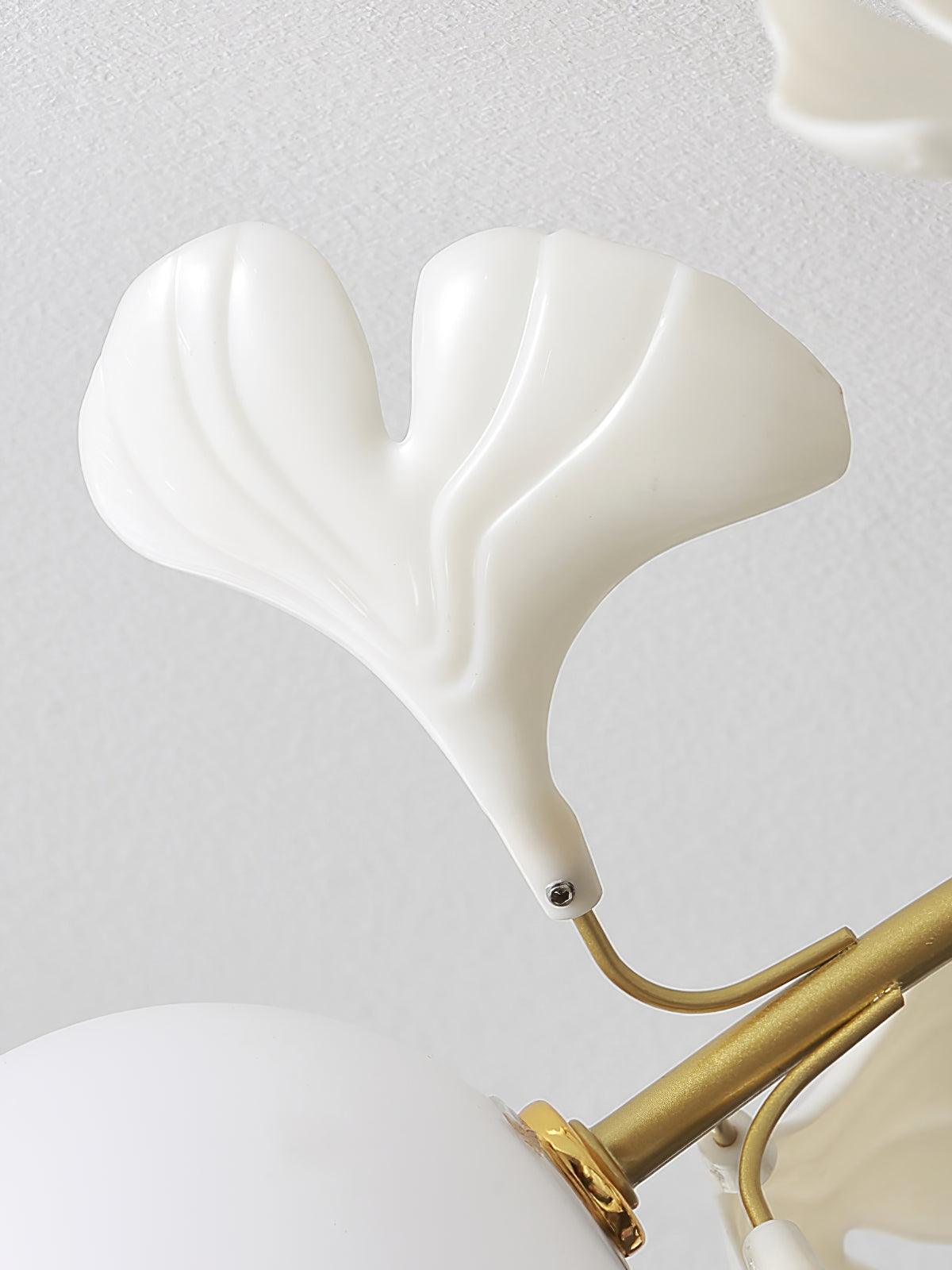Vevely Ceiling Lamp Ginkgo Glass for Living Room-Neutral Decor