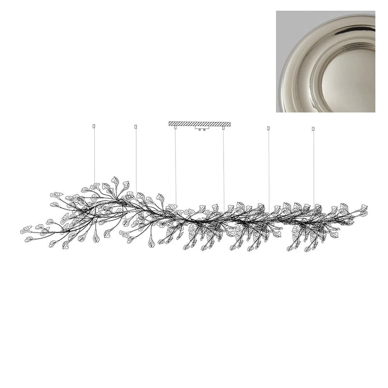 Calix Chandelier Frame Ceramic Gingko Leaf Shade White Gold Modern-Neutral Decor