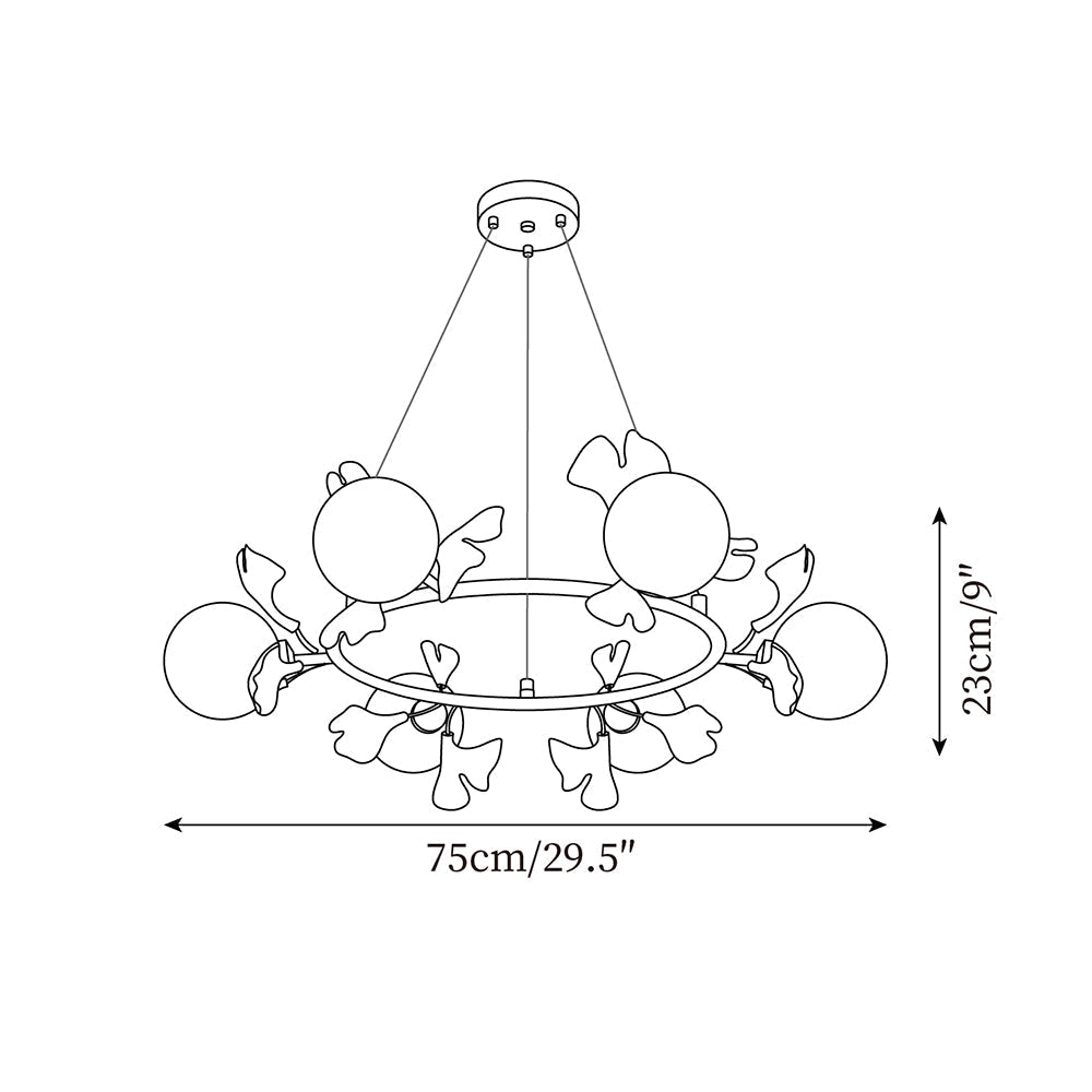 Fidova 8-Light Globe Chandelier