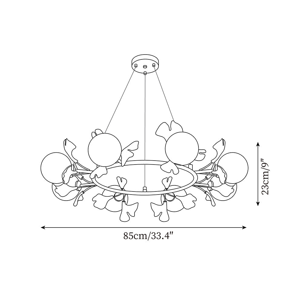 Fidova 8-Light Globe Chandelier