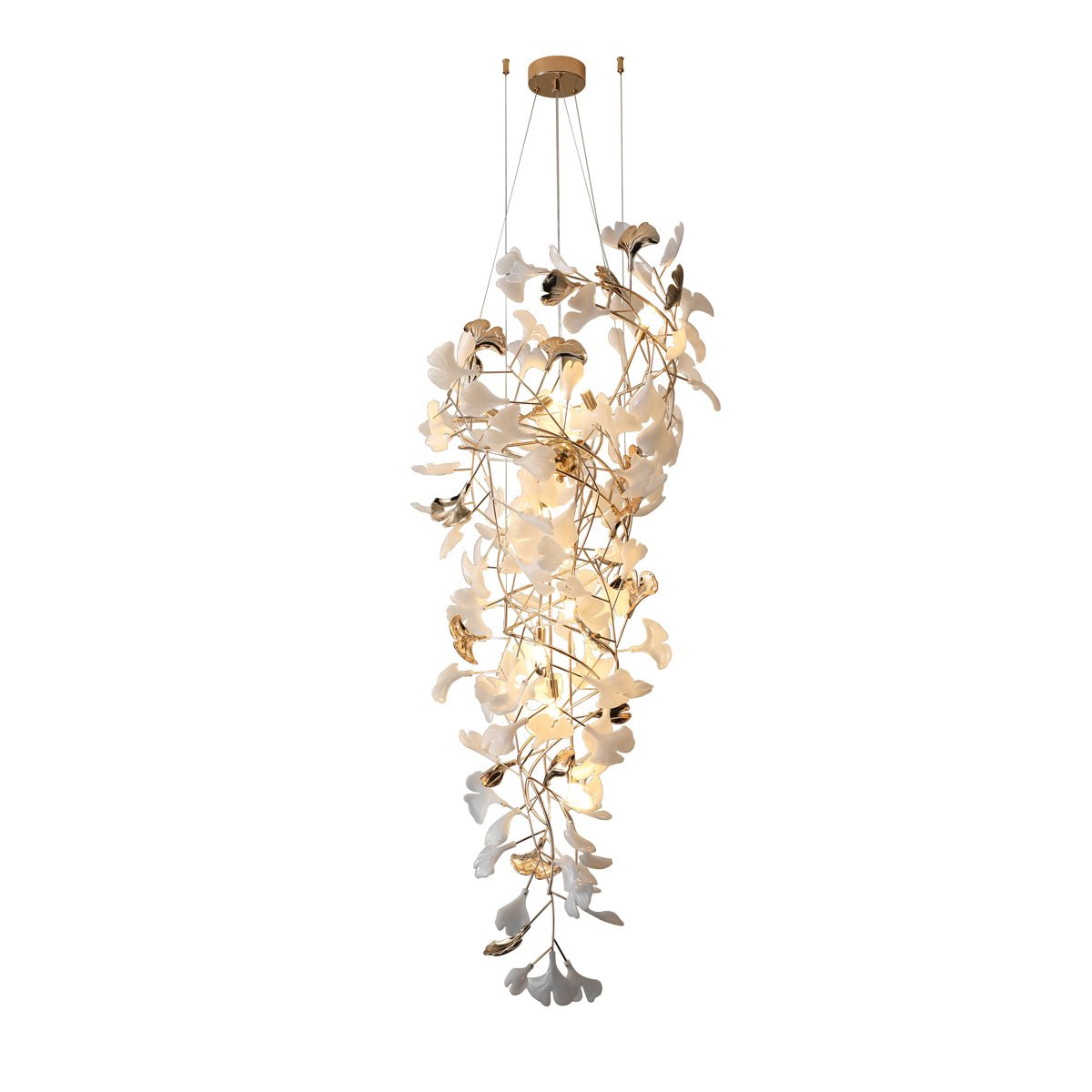 Claire Luxury Gingko Chandelier-Neutral Decor