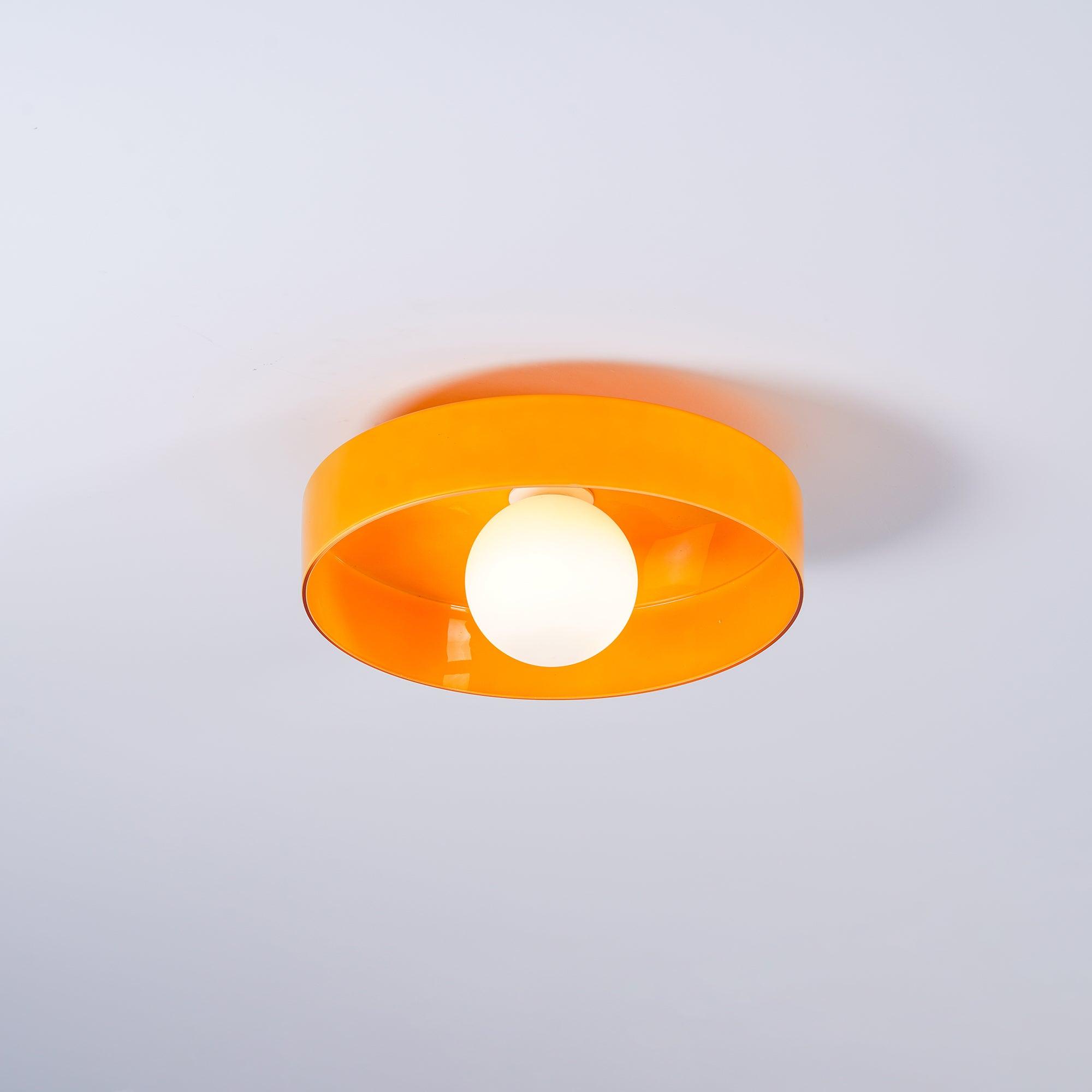 Diroxen Ceiling Lamp Orange Ring Playful Sculptural-Neutral Decor