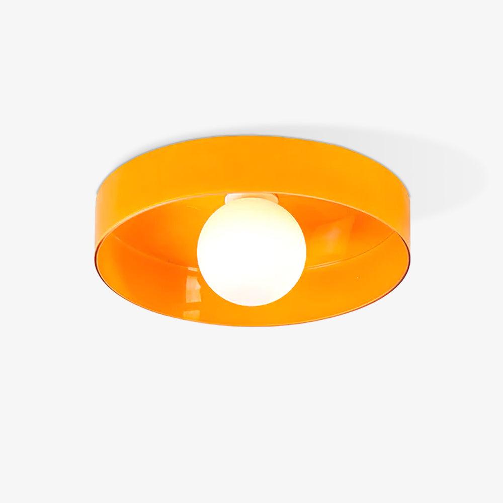 Diroxen Ceiling Lamp Orange Ring Playful Sculptural-Neutral Decor