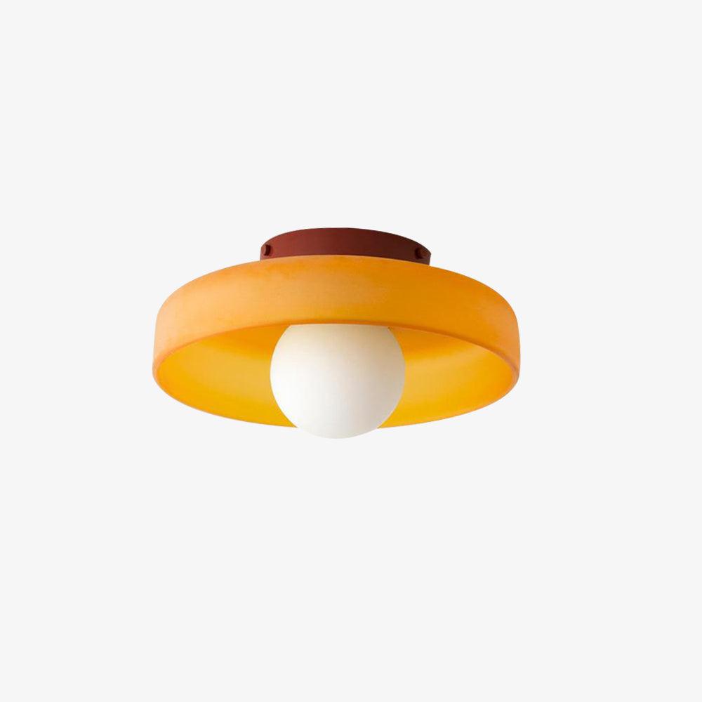 Diroxen Ceiling Lamp Orange Ring Playful Sculptural-Neutral Decor