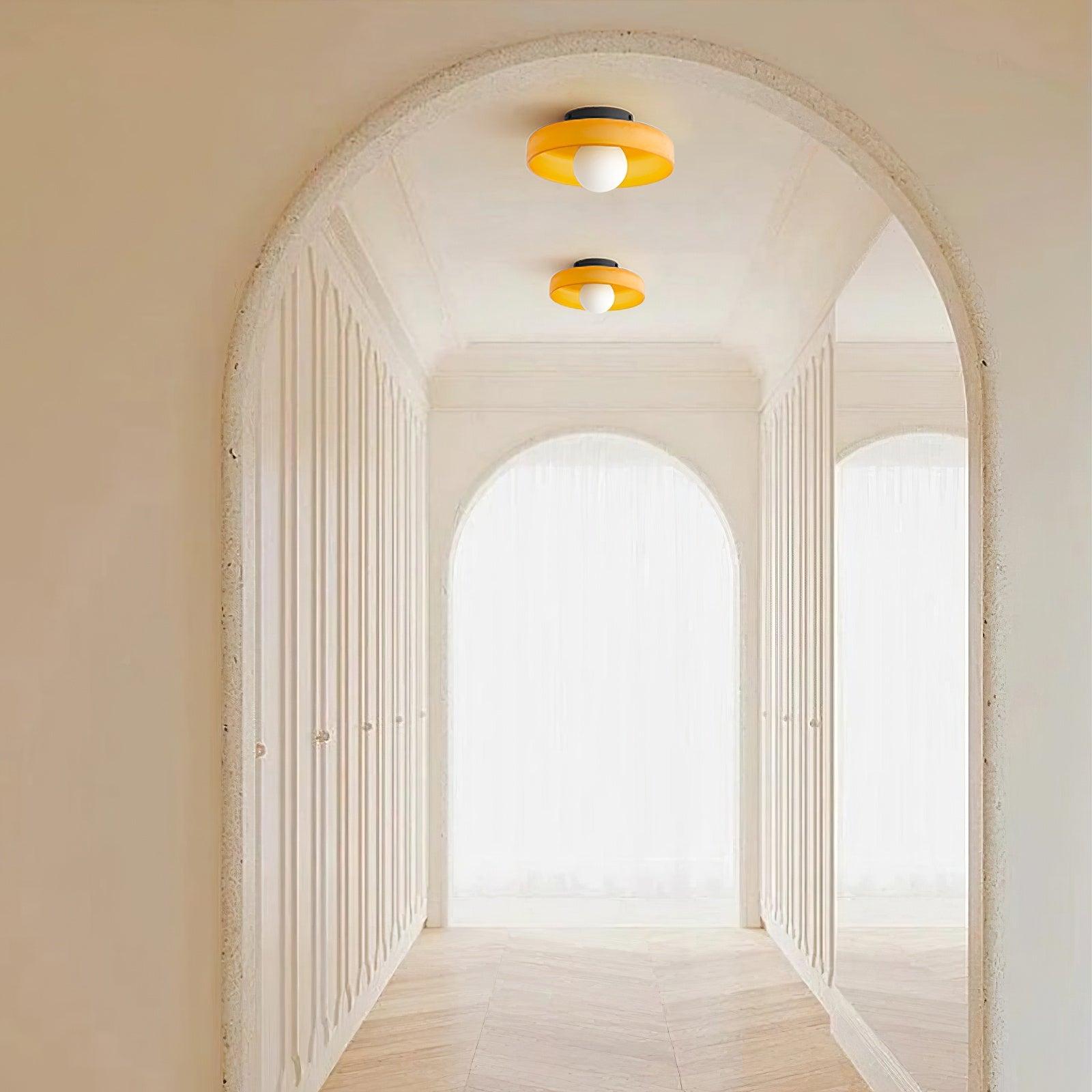 Diroxen Ceiling Lamp Orange Ring Playful Sculptural-Neutral Decor