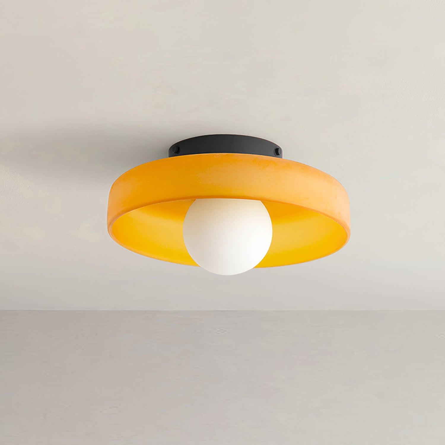 Diroxen Ceiling Lamp Orange Ring Playful Sculptural-Neutral Decor