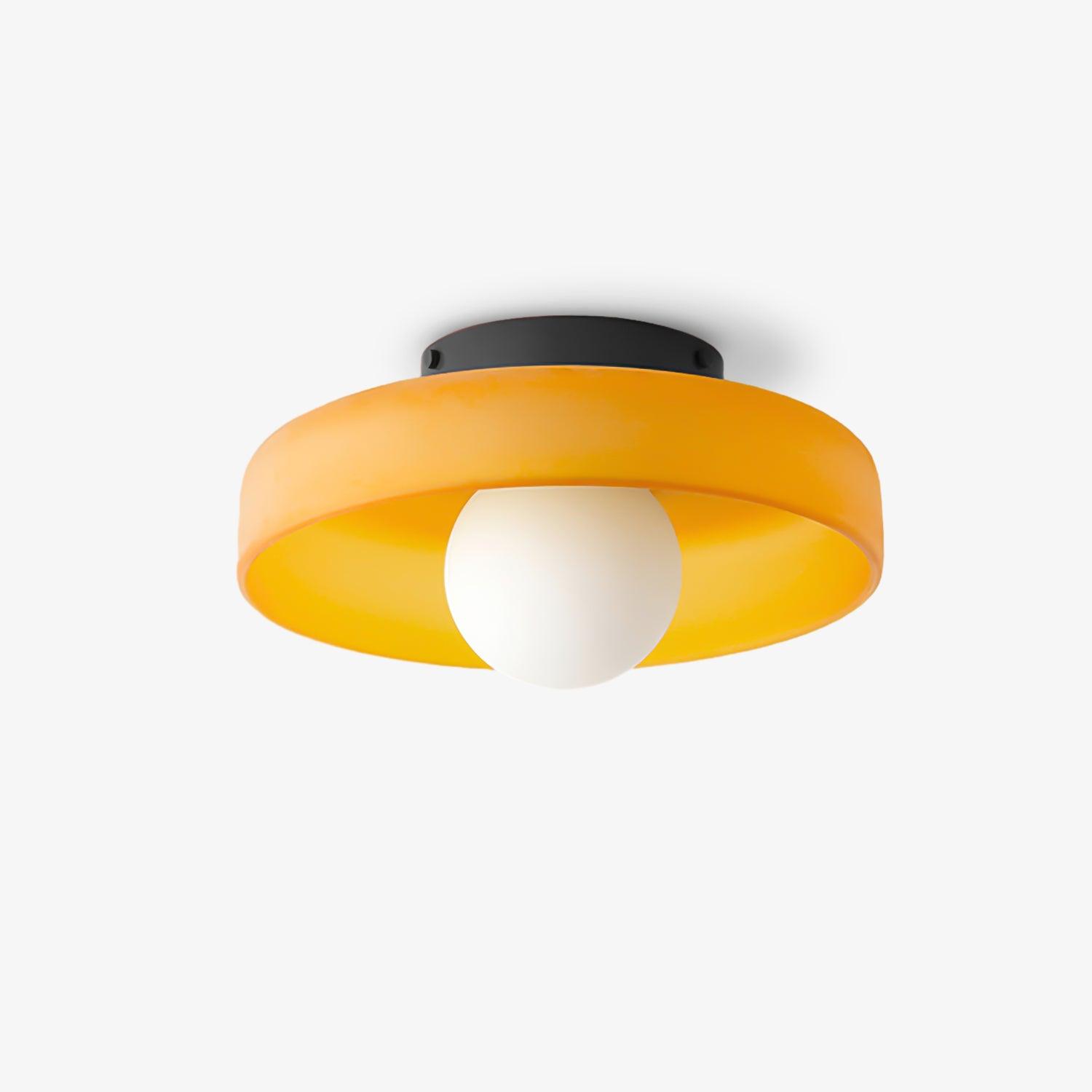 Diroxen Ceiling Lamp Orange Ring Playful Sculptural-Neutral Decor