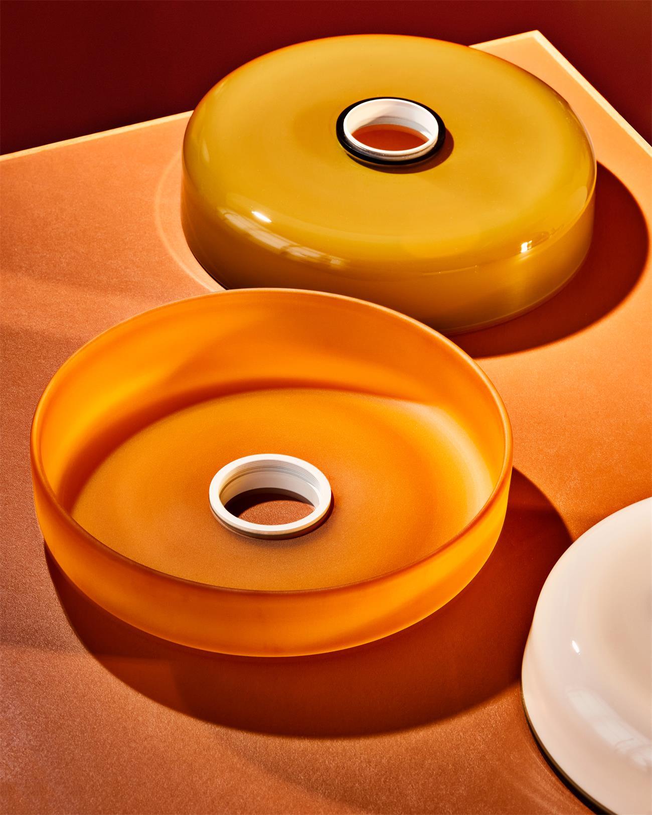 Diroxen Ceiling Lamp Orange Ring Playful Sculptural-Neutral Decor