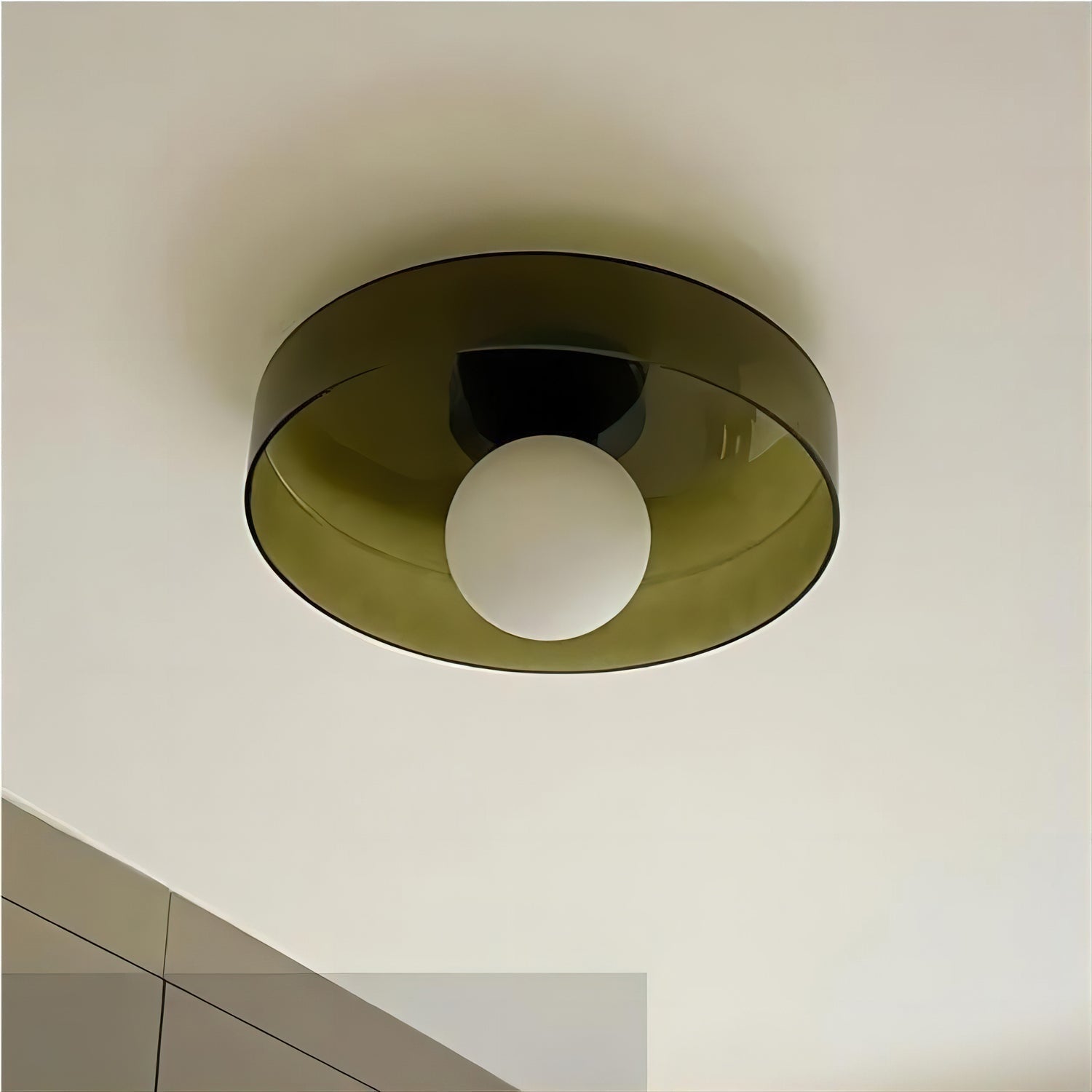 Diroxen Ceiling Lamp Orange Ring Playful Sculptural-Neutral Decor
