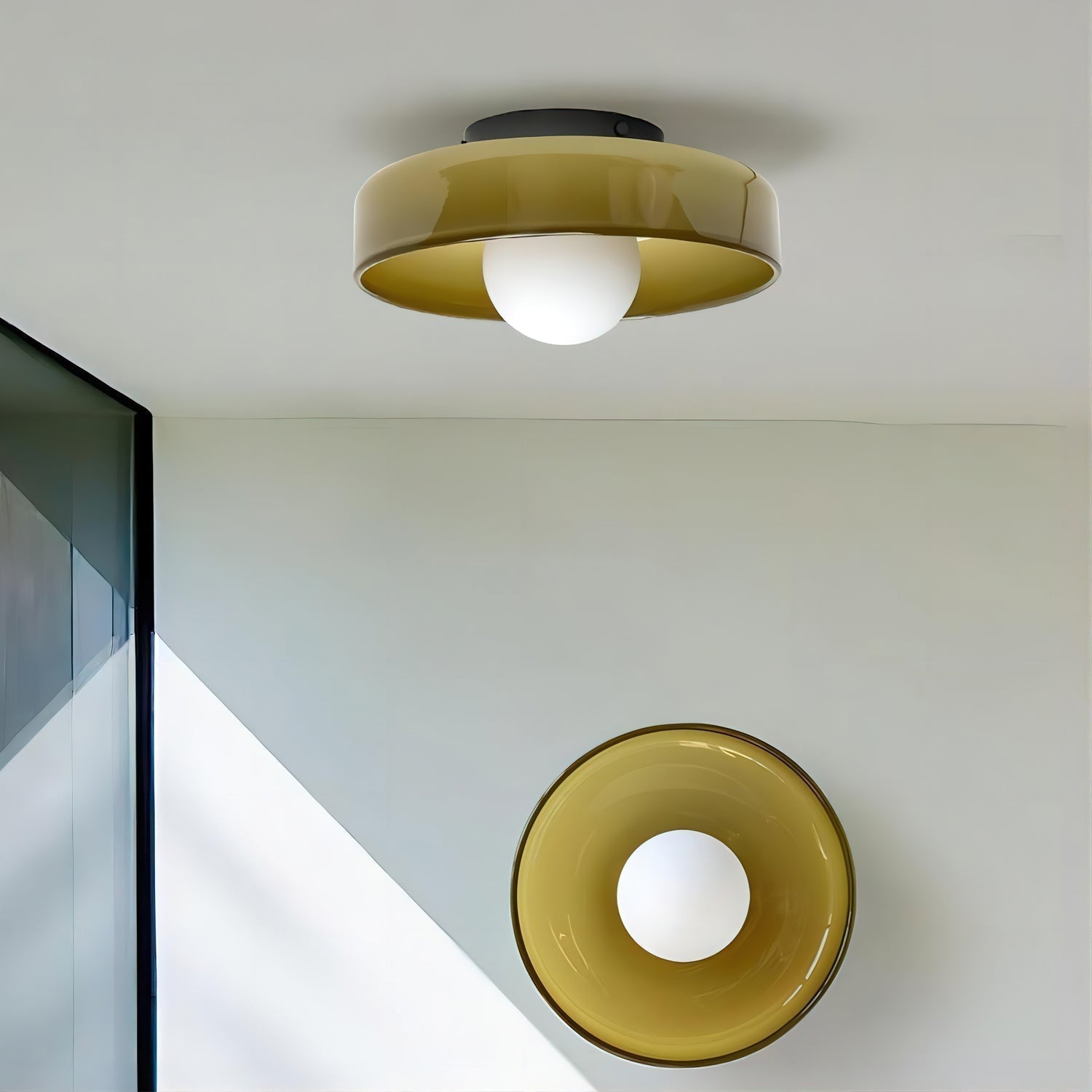 Diroxen Ceiling Lamp Orange Ring Playful Sculptural-Neutral Decor