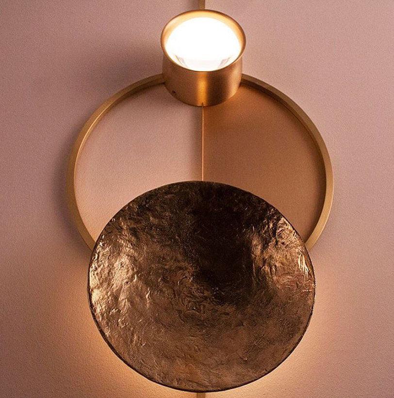 Elynis Brass & Glass Modern Wall Lamp-Neutral Decor