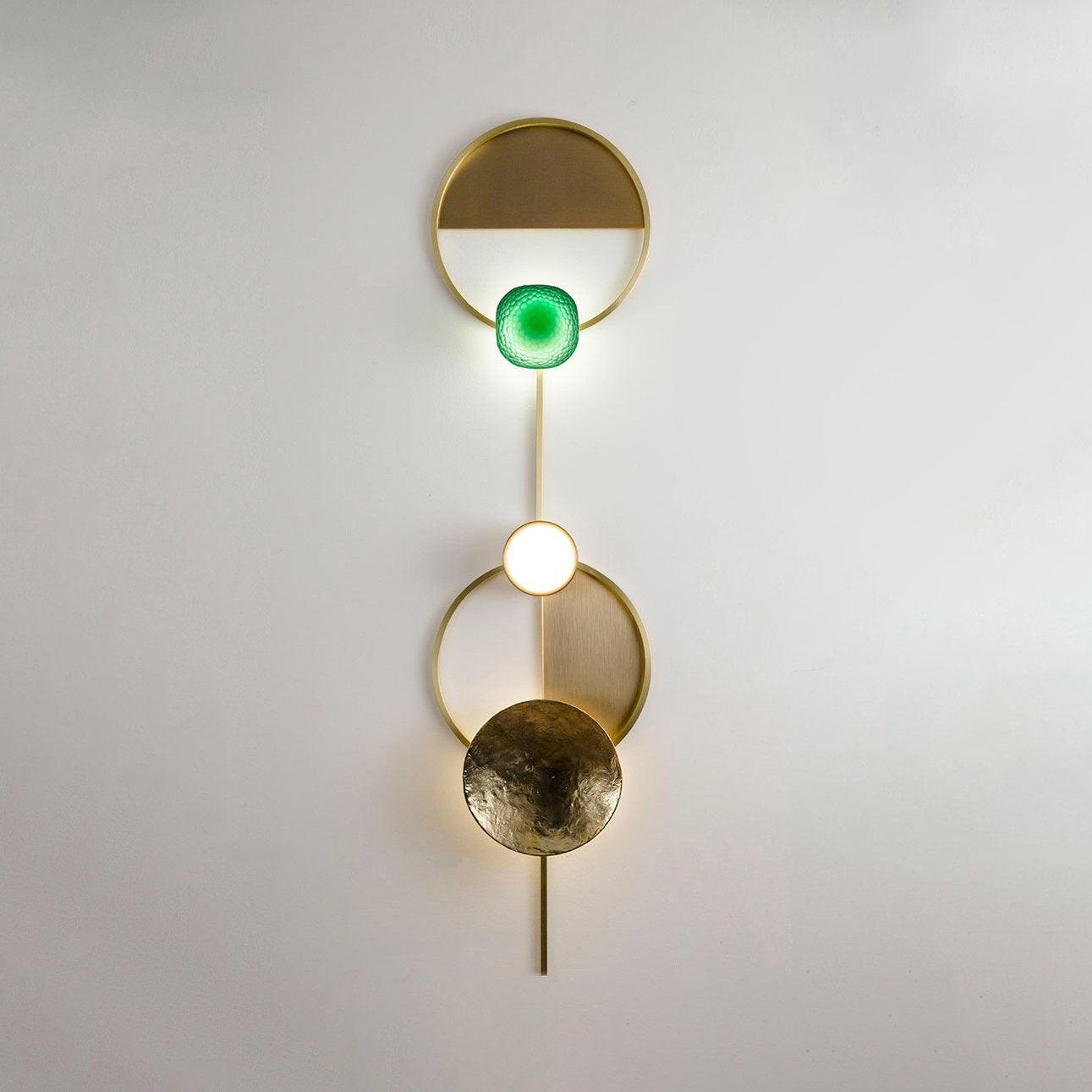 Elynis Brass & Glass Modern Wall Lamp-Neutral Decor