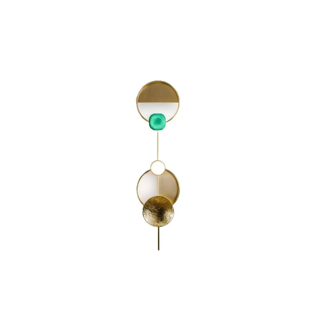 Elynis Brass & Glass Modern Wall Lamp-Neutral Decor