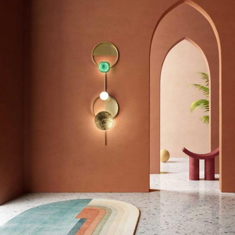 Elynis Brass & Glass Modern Wall Lamp-Neutral Decor