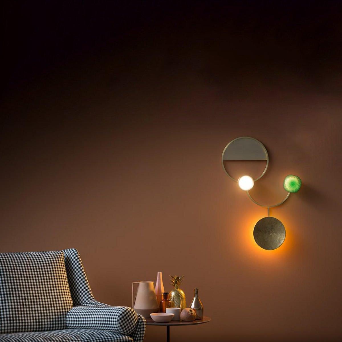 Elynis Brass & Glass Modern Wall Lamp-Neutral Decor