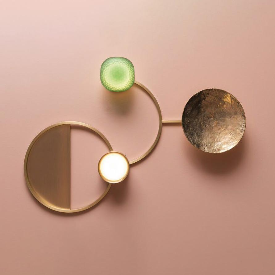 Elynis Brass & Glass Modern Wall Lamp-Neutral Decor